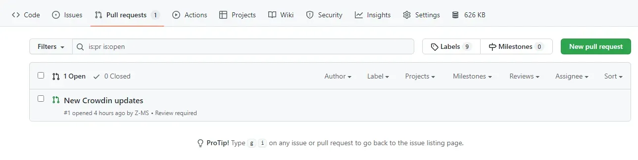 Crowdin pull request