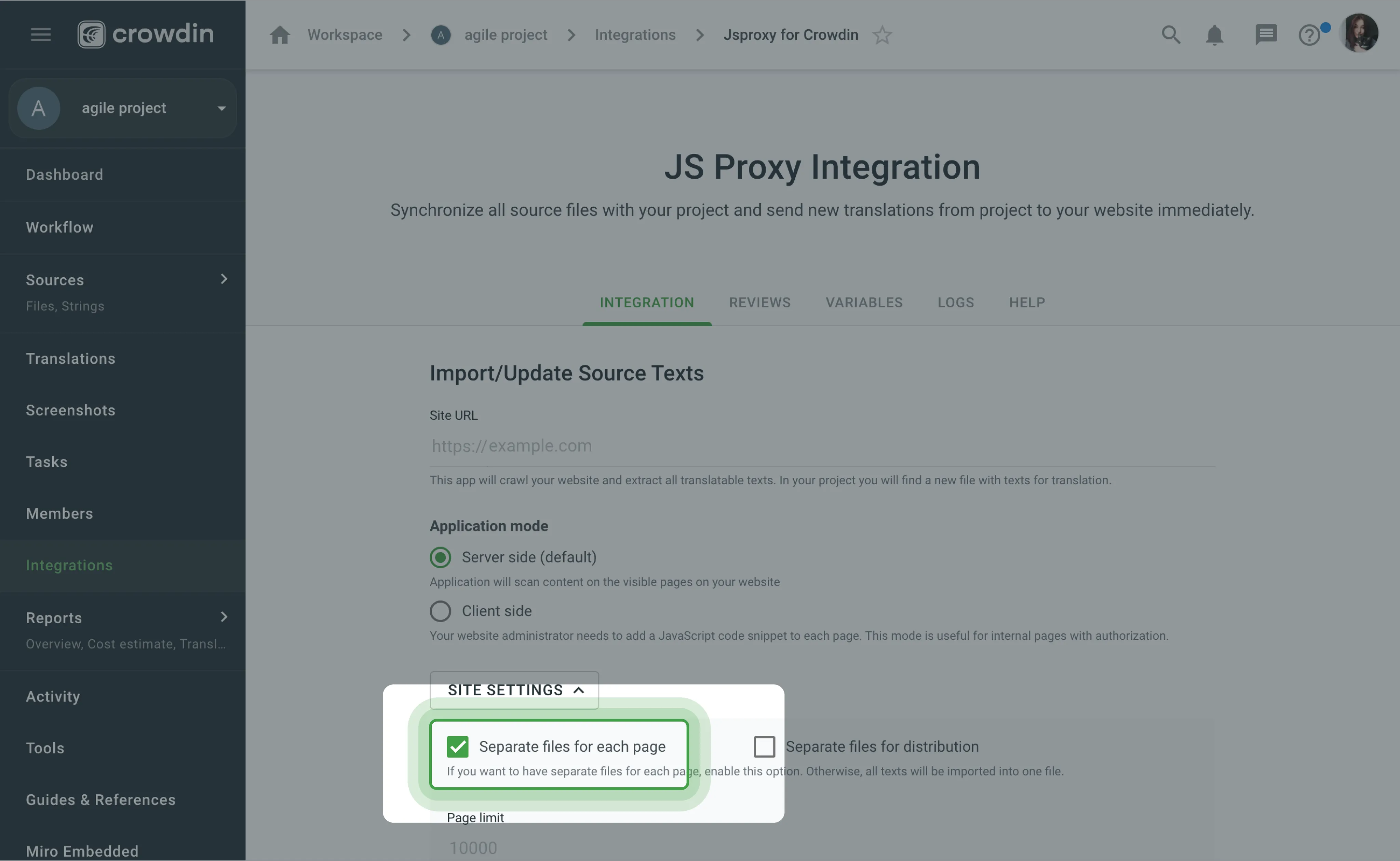 JS Proxy Now Creates One File per Page Imported