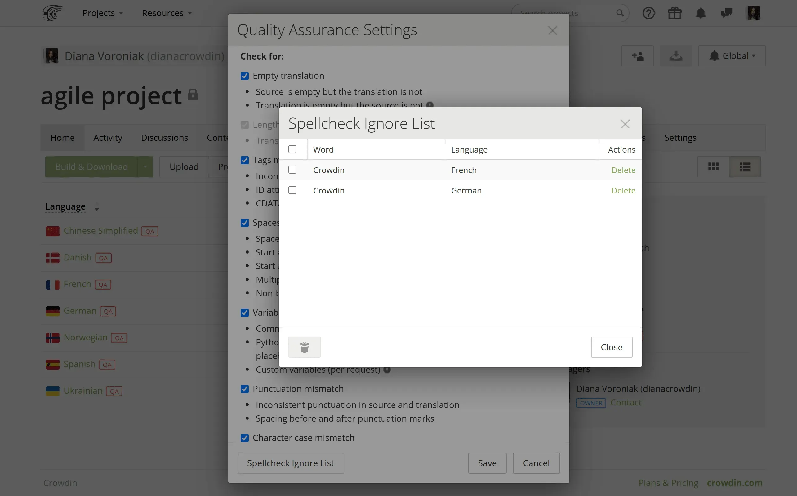 Spellcheck Ignore List in Crowdin