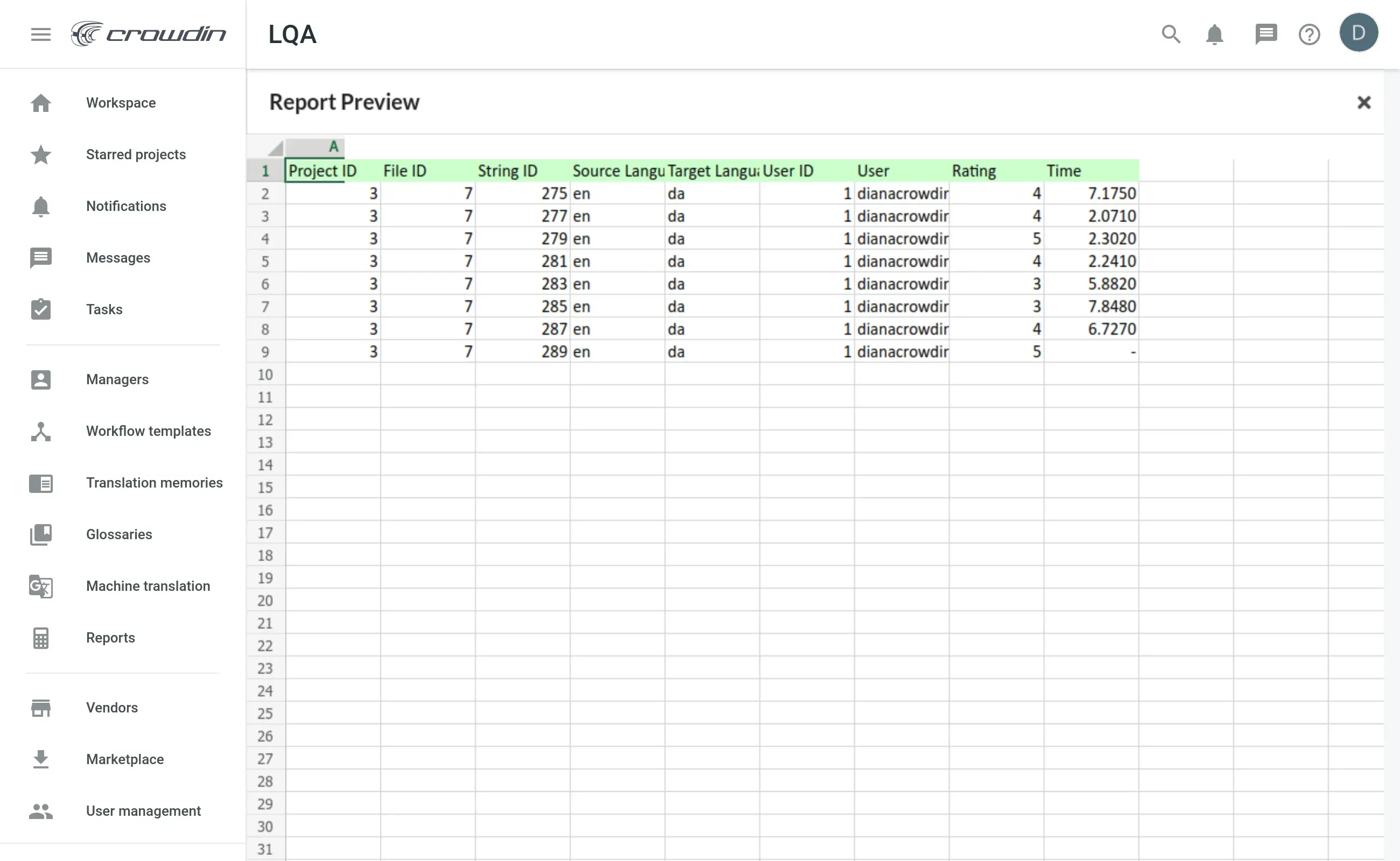 Linguistic Quality Assurance App report