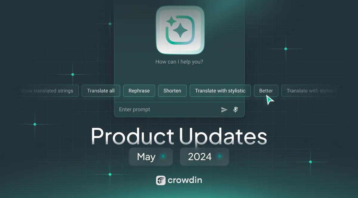 What's New at Crowdin Localization Software: May 2024 Roundup