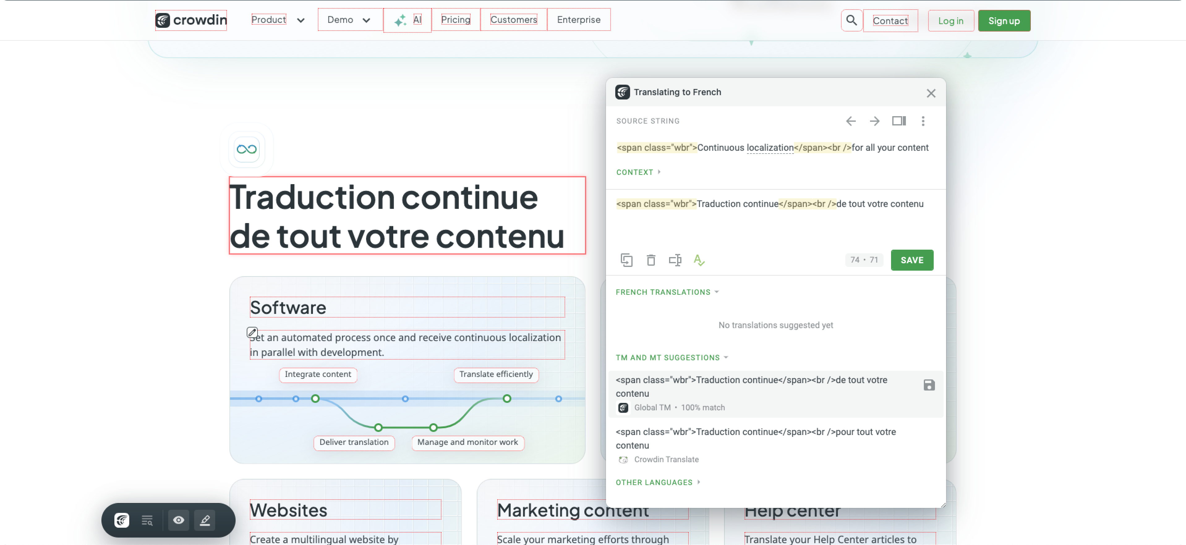 Crowdin In-Context UI Improvement