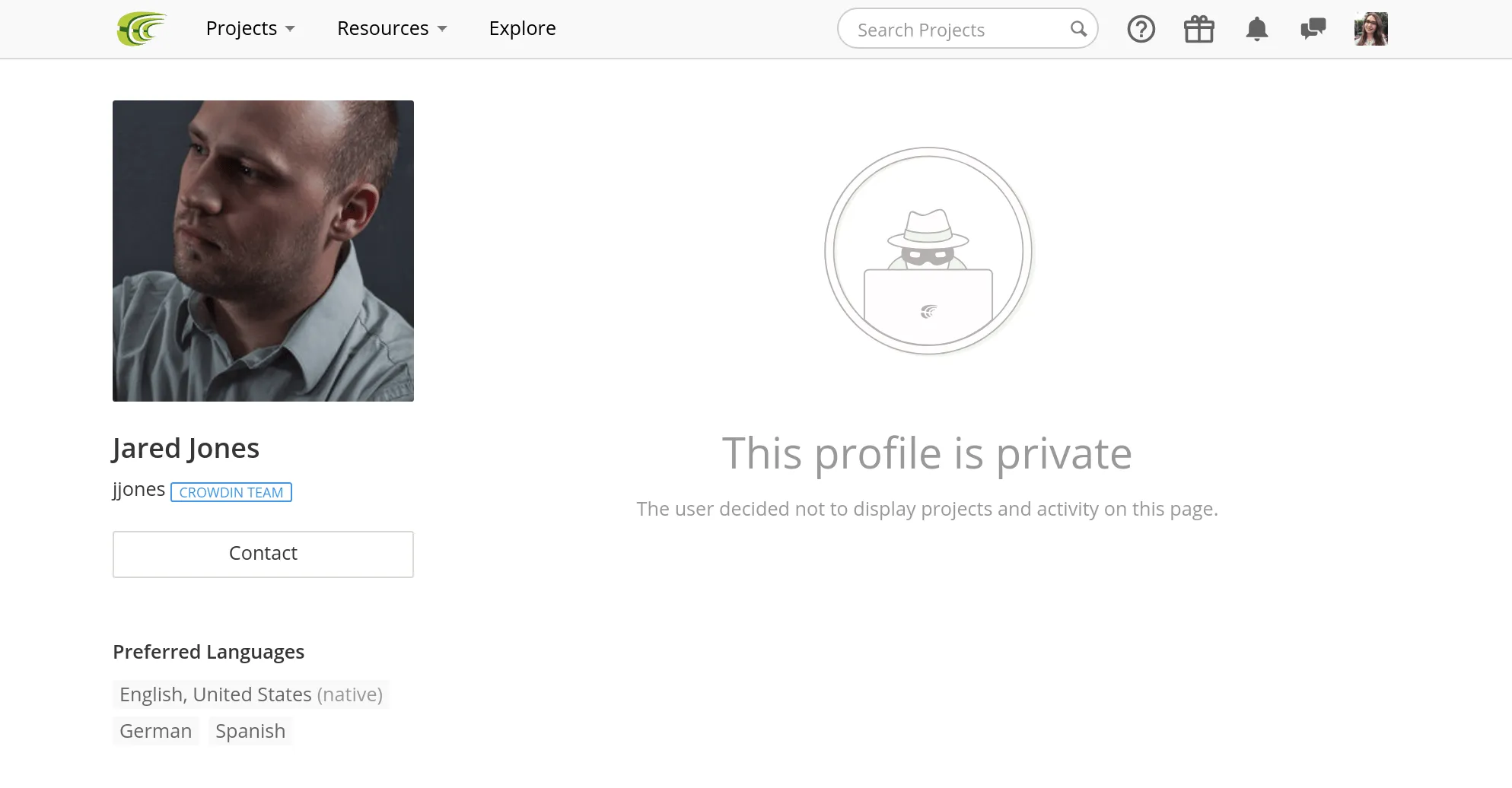 private profile